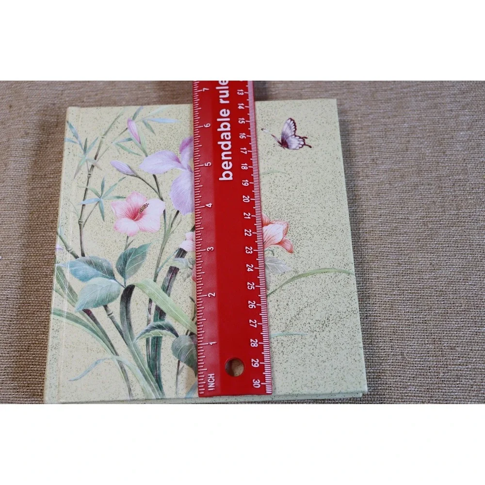 Hallmark Hard Cover Journal w/ Quote from Emily Bronte MadeUSA Flowers Butterfly